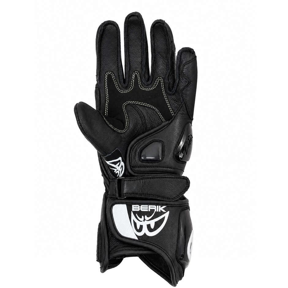 Guanti Moto Racing Berik 2.0 In Pelle G-10397 Misano Nero