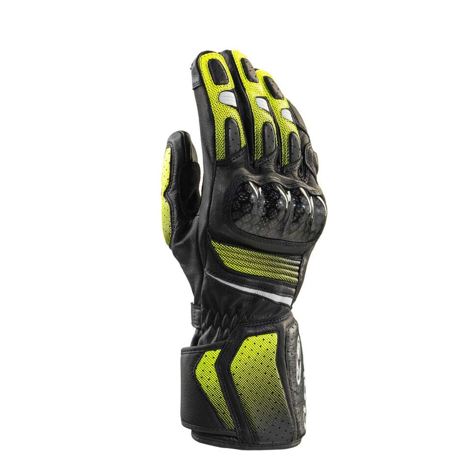 Guanti Moto Racing ST 03 SPORT Nero Giallo taglia 2XL