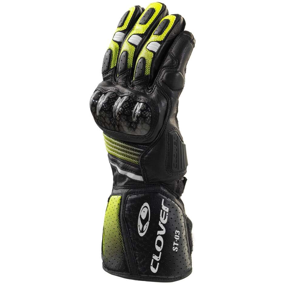 Guanti Moto Racing Clover ST 03 SPORT Nero Giallo