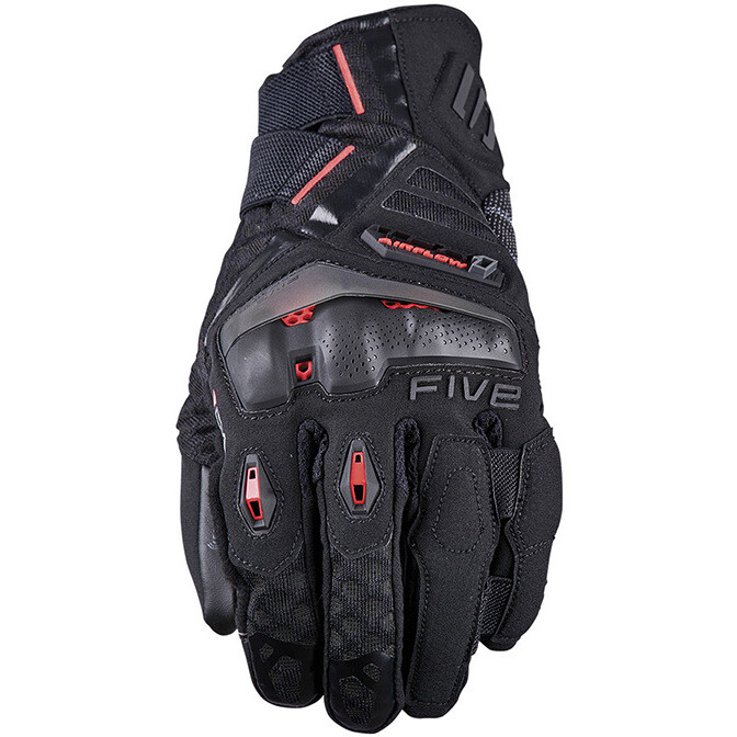 Guanti Moto Racing TFX1 Short Airflow Nero Rosso taglia S