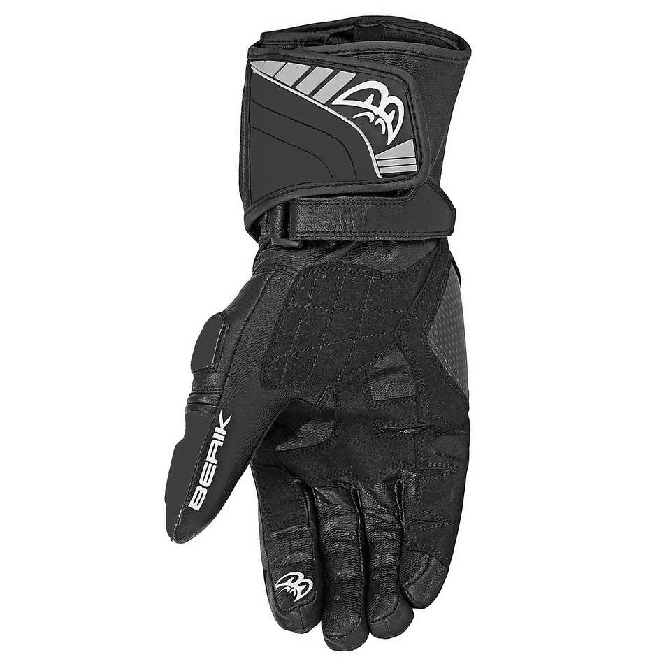 Guanti Moto Racing In Pelle Berik 2.0 235102 FR Nero Grigio