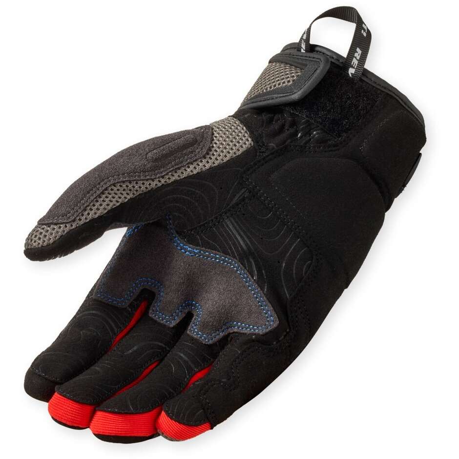 Guanti Moto Rev'it Cavern Grigio Rosso