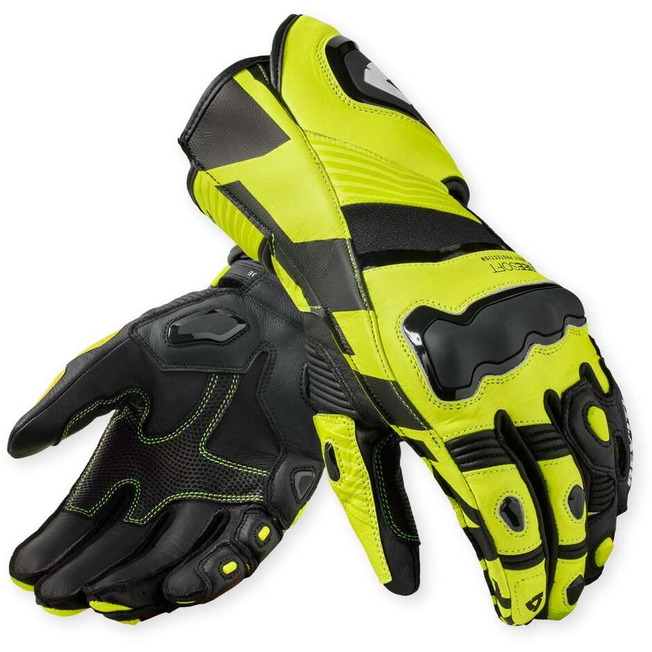 Guanti Moto Rev'it Jerez 4 Giallo Neon Nero