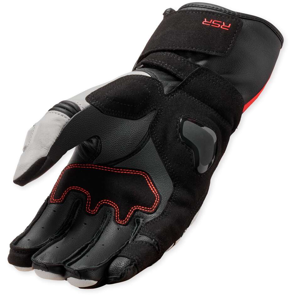 Guanti Moto Rev'it RSR 5 Bianco Neon Rosso