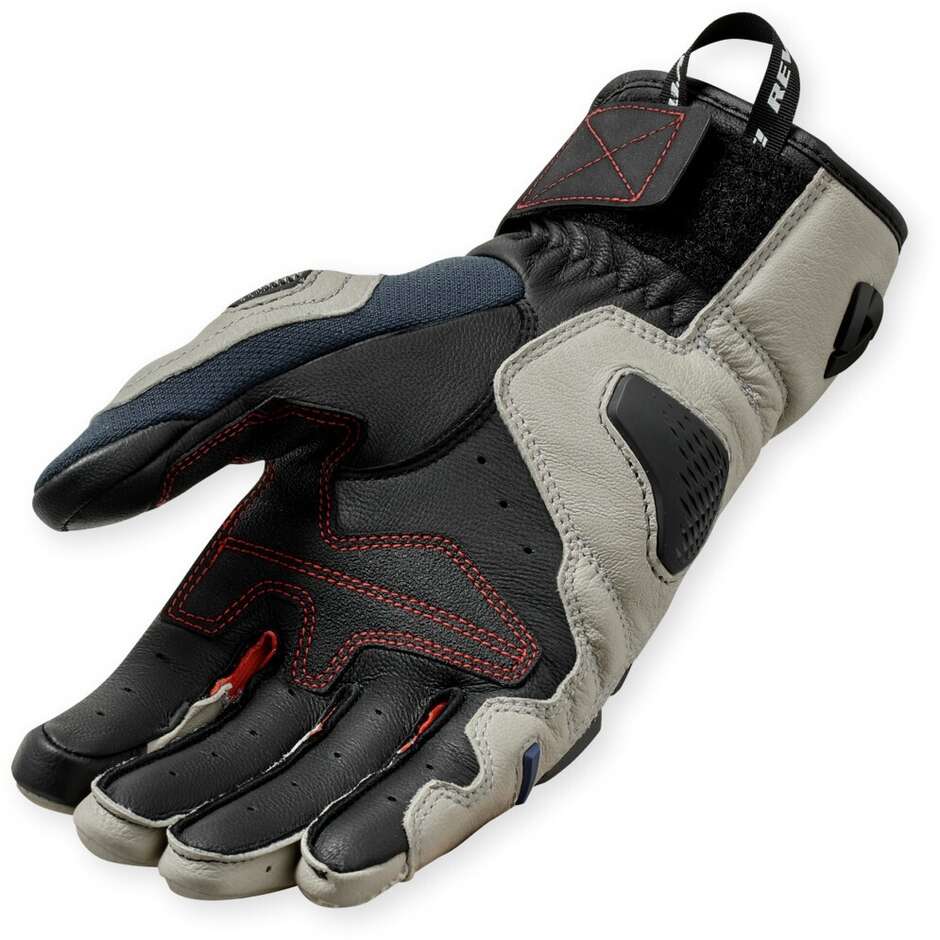 Guanti Moto Rev'it Sand 5 Argento Rosso