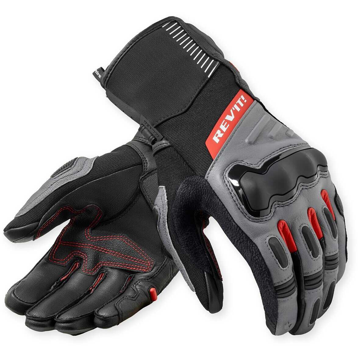 Revit Sand 5 H2O Guanti da moto impermeabili, nero/grigio, XL