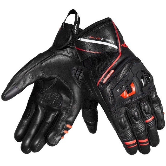 Guanti Moto Degrees SD-N30 MUGELLO Nero Rosso taglia M