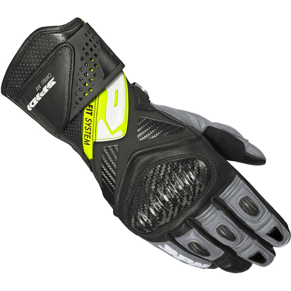 Guanti Moto CARBO FIT Nero Giallo Fluo taglia XL