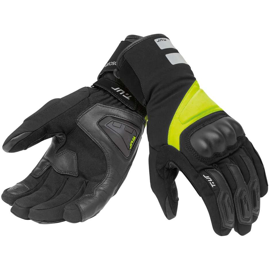 Guanti Moto T-UR T914HM G-ONE PRO HYDROSCUD Nero Giallo taglia L