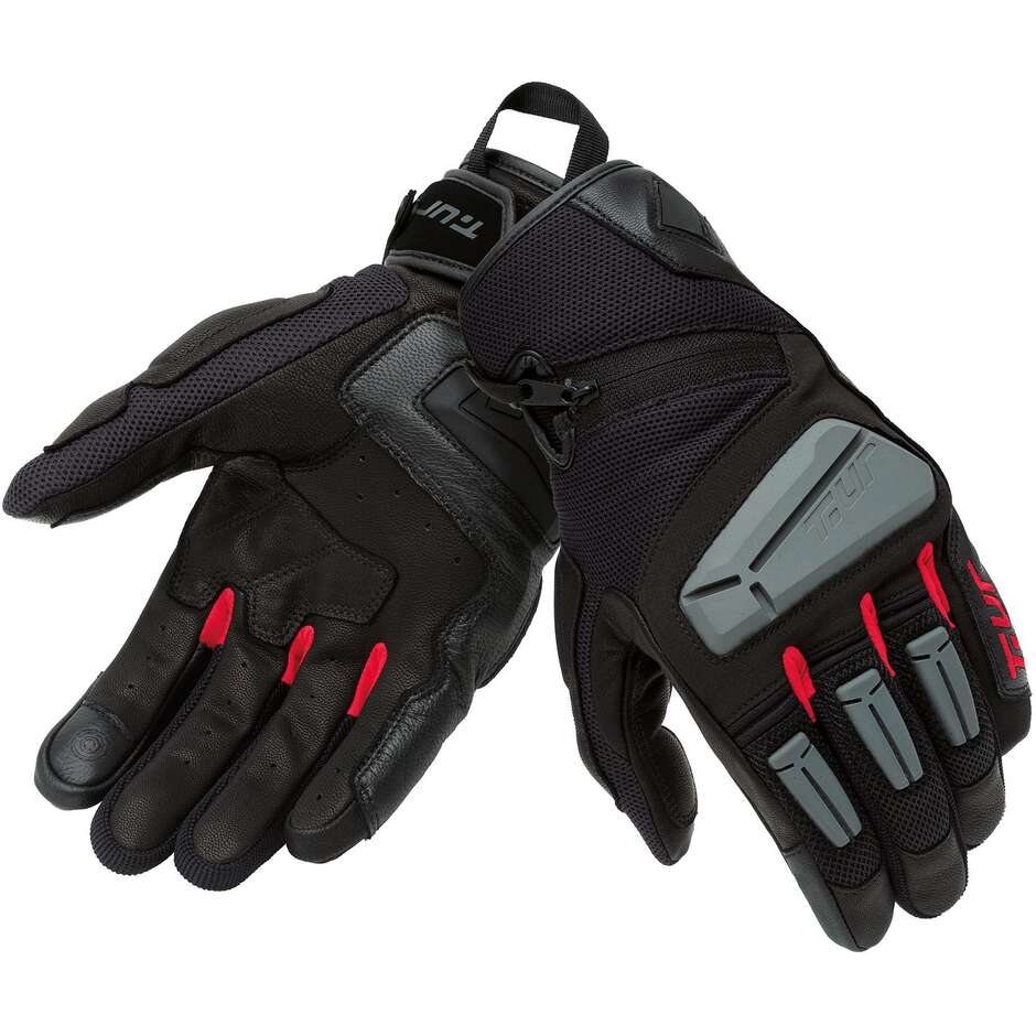 Guanti Moto T-UR T918HM G FOUR Nero Rosso taglia 2XL