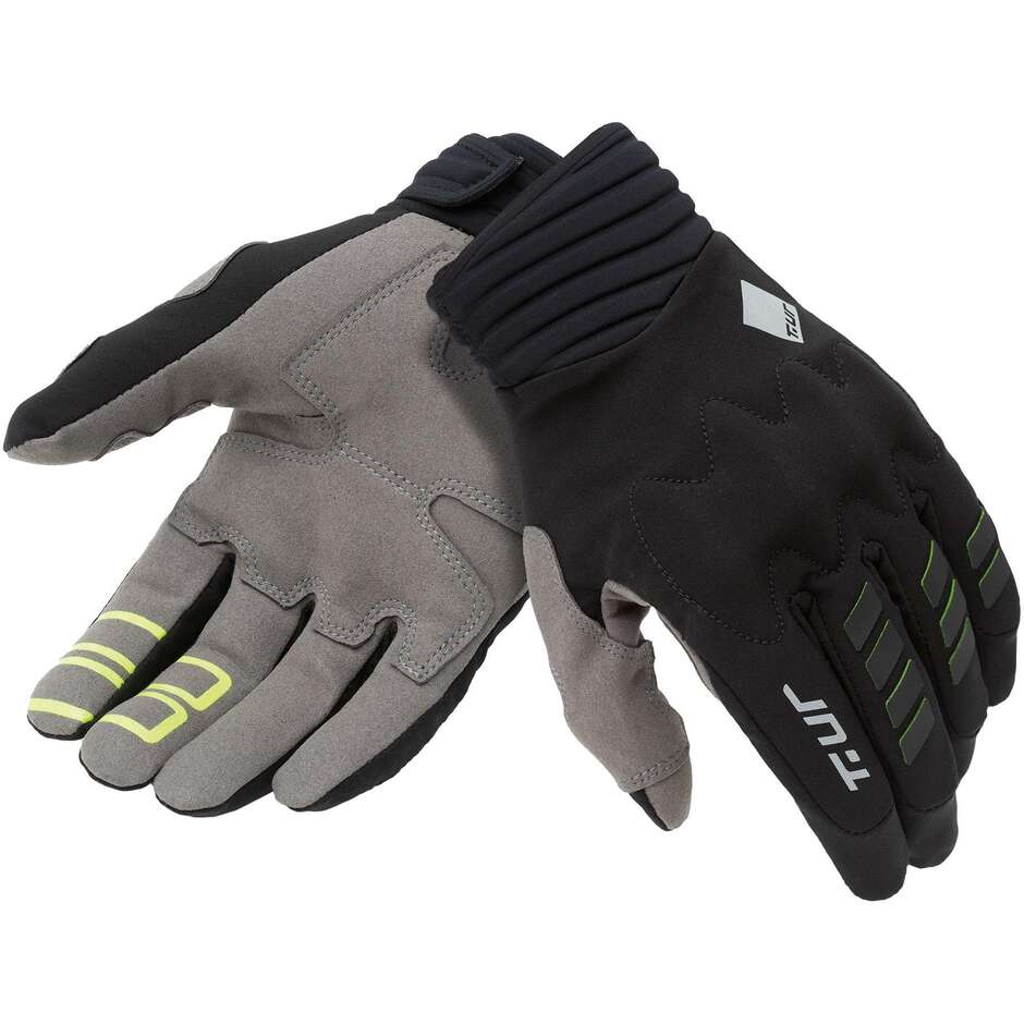 Guanti Moto T-UR T919HU G SIX PRO Nero Giallo Fluo