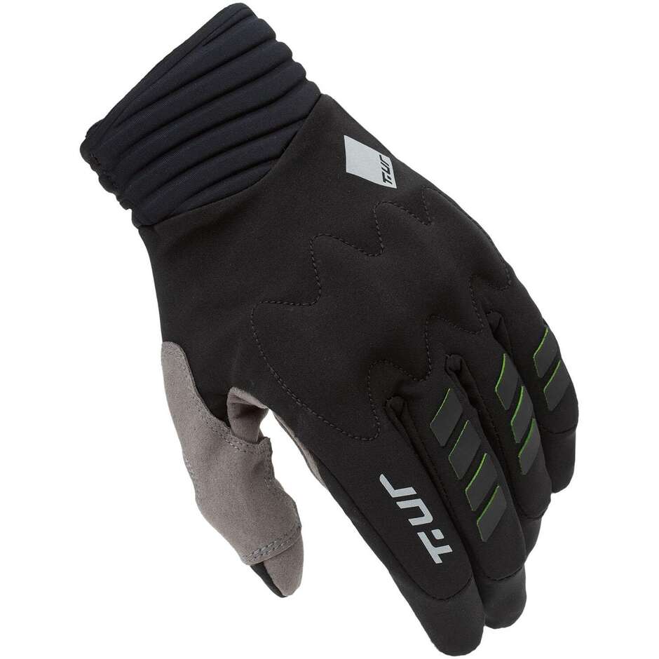 Guanti Moto T-UR T919HU G SIX PRO Nero Giallo Fluo