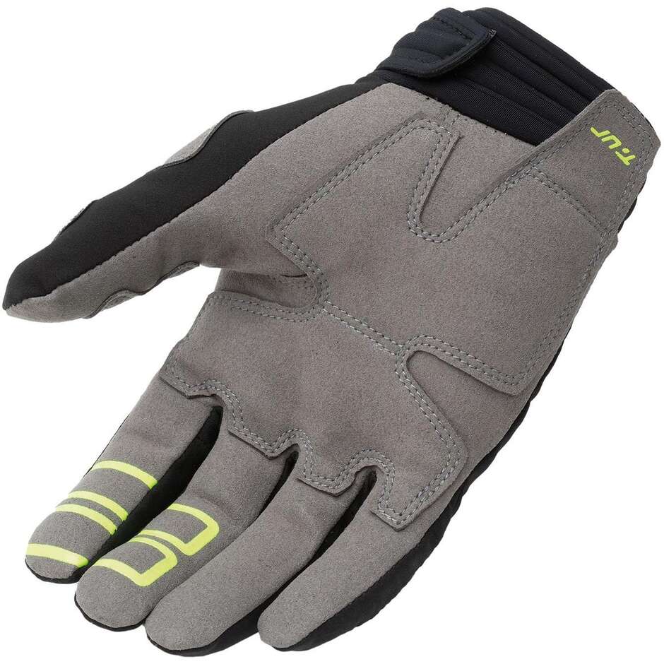 Guanti Moto T-UR T919HU G SIX PRO Nero Giallo Fluo