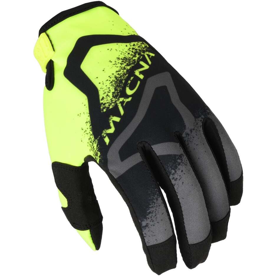 Guanti Motocross Macna Backyard-1 Nero Grigio fluo Giallo