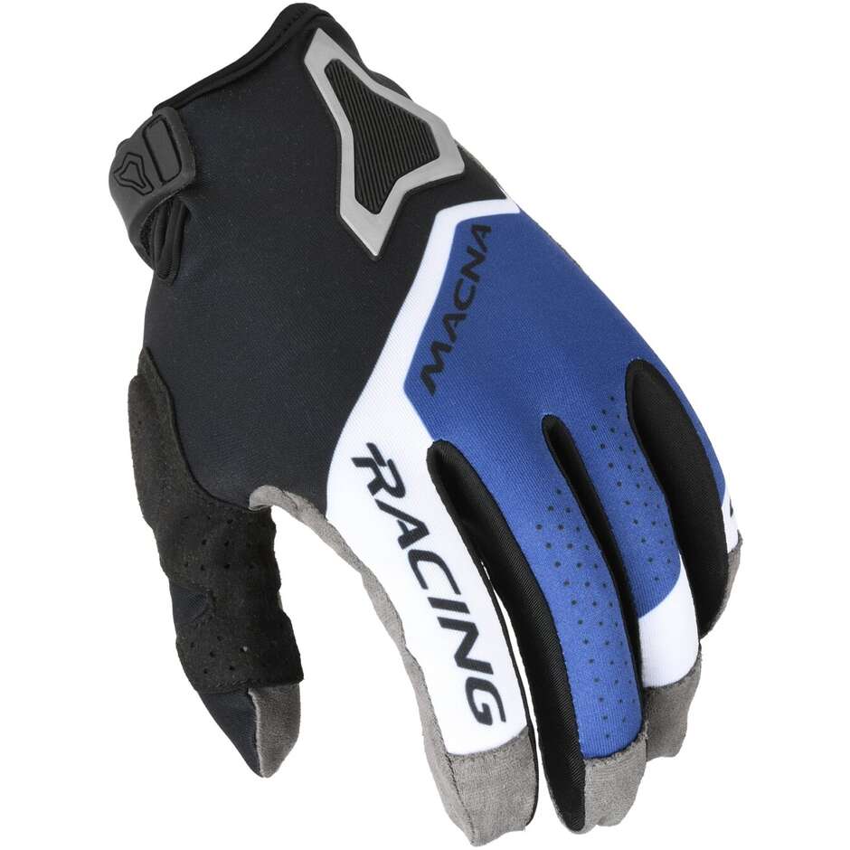 Guanti Motocross Macna Heat-1 Nero Blu Bianco
