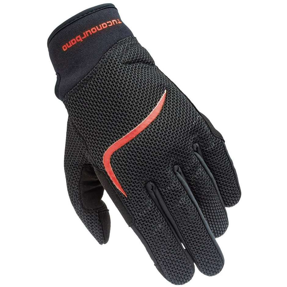 Guanto Moto Estivi Tucano Urbano 9961hu MIKY MESH Nero Arancio