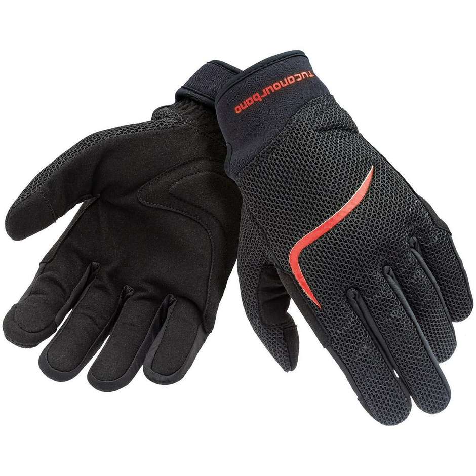 Guanto Moto Estivi Tucano Urbano 9961hu MIKY MESH Nero Arancio