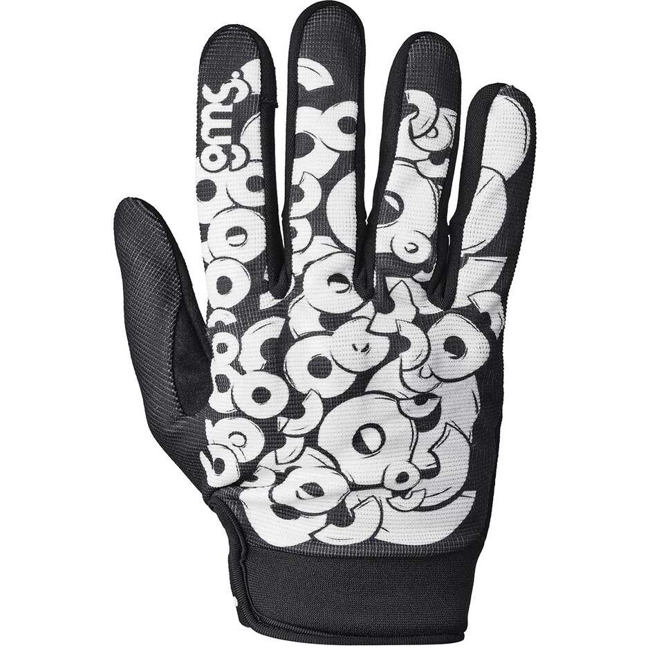 Guanto Moto GMS Jet city Sport Graffi Nero Bianco