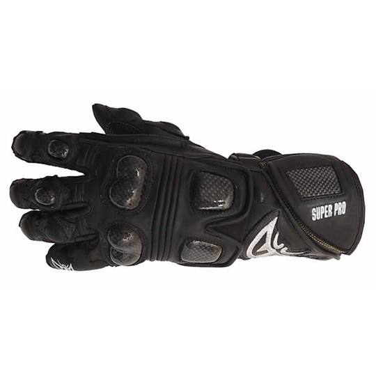 Guanto Moto In Pelle Con Protezioni in Carbonio Berik  Modello Spurepro Nero