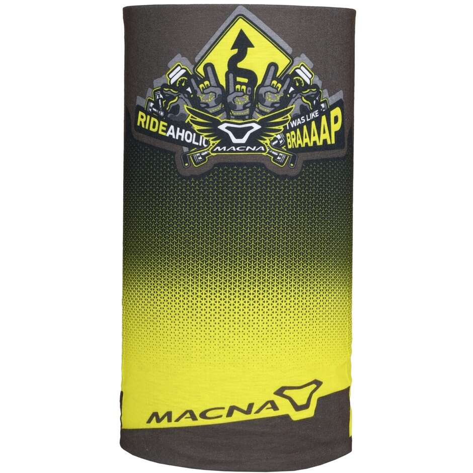 Halsband mit Macna-Logo, Fluo-Grau, Gelb, Schwarz