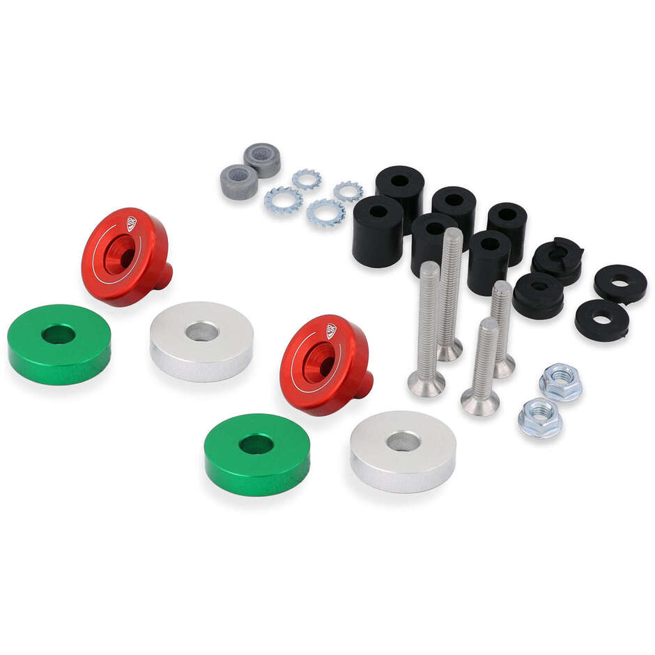 Handlebar Weights CM241 Tricolore CNC Racing Red