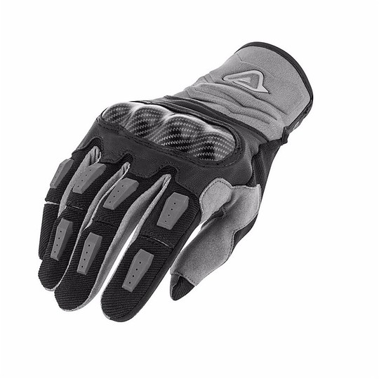 Handschuhe Moto Cross Enduro Acerbis Carbon-G 3.0 Schwarz Grau