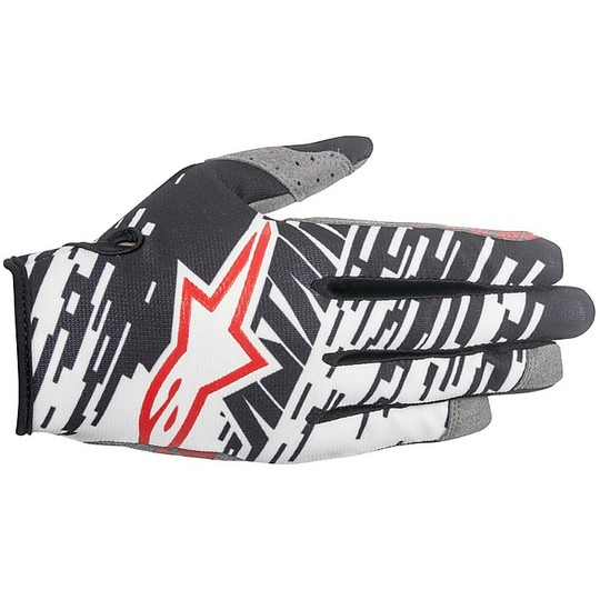 Handschuhe Moto Cross Enduro Alpinestars Racer Braap Gloves 2016 Black White
