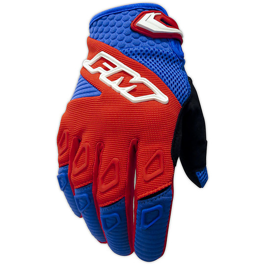 Handschuhe Moto Cross Enduro Racing Force-X25 FM Rot Blau