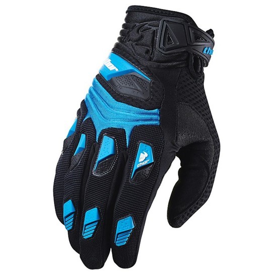 Handschuhe Moto Cross Enduro Thor Deflector Handschuhe 2015 Blau