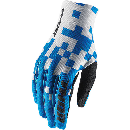 Handschuhe Moto Cross Enduro Thor Void 2017 Bits Blau Weiß
