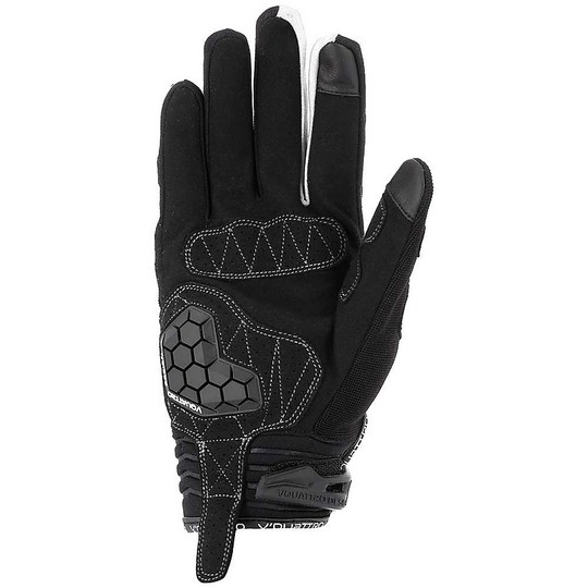Handschuhe Moto Cross Enduro Vquattro Eile 18 Schwarz Weiß