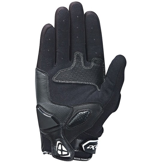 Handschuhe Motorrad in Leder und Textil Sommer Ixon RS DRIFT Schwarz Weiß