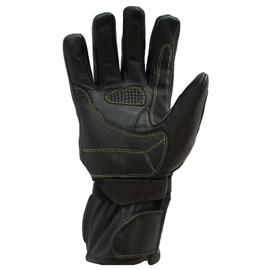 Handschuhe Motorrad-Leder Race With Schutz On & Off Farbe Schwarz