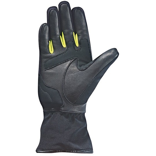 Handschuhe Motorrad-Winter-Leder und Textil und Leder Pro Ice HP Schwarz Gelb Vivo