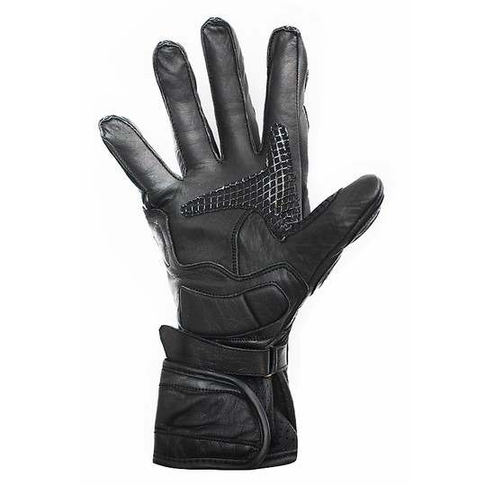 Handschuhe Motorradsport Pro Zukunft mit Lederprotektoren Carbon-Weiß Gelb Fluo