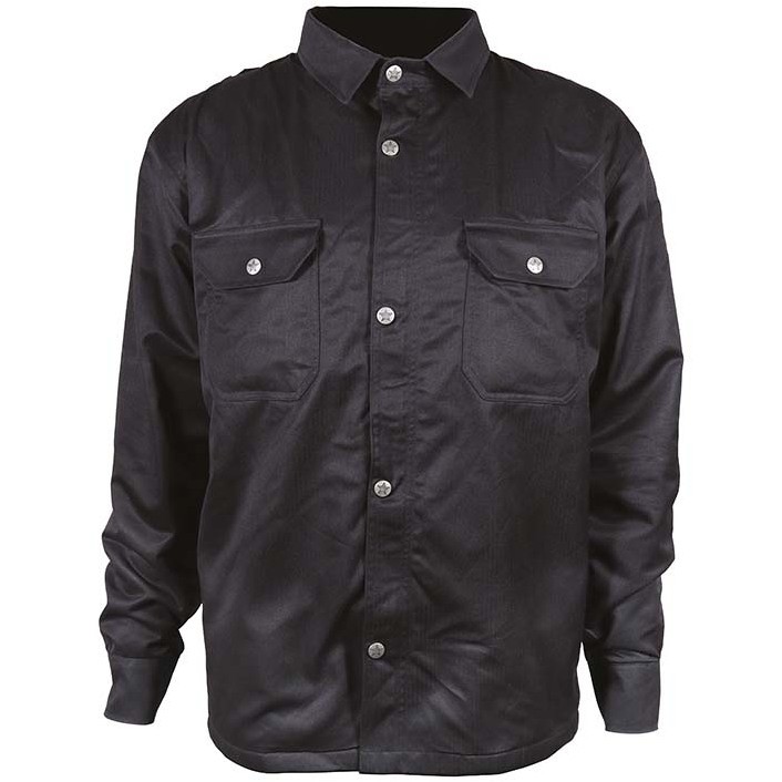 Harisson BATTLE SHIRT Casual Motorcycle Overshirt Black For Sale Online ...