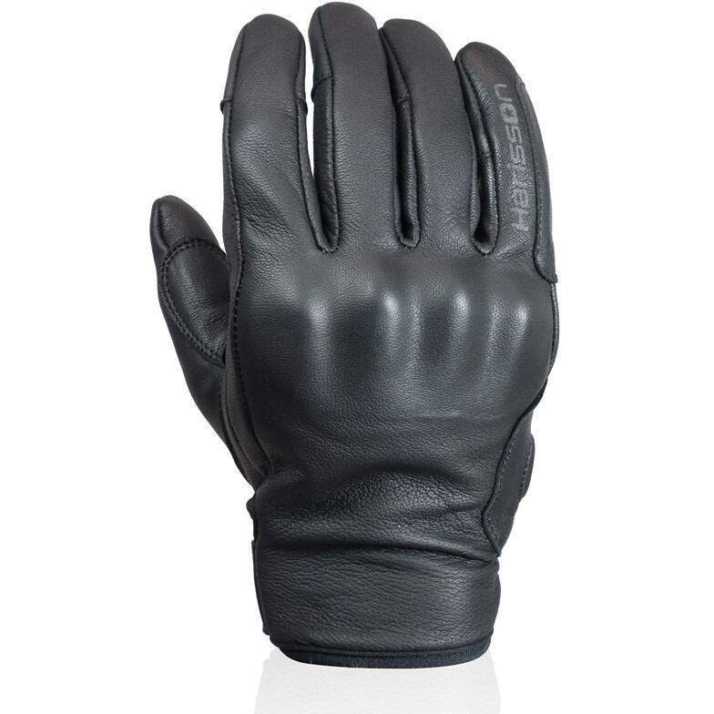 Harisson LISBONNE Black Leather Motorcycle Gloves