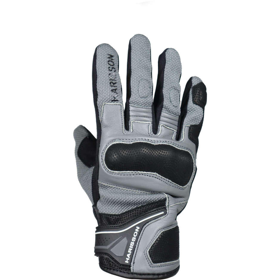Harisson Summer Fabric Motorcycle Gloves WEEK END Gray