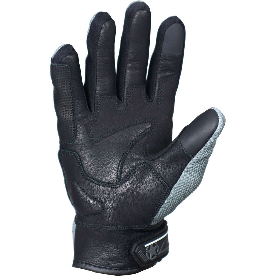 Harisson Summer Fabric Motorcycle Gloves WEEK END Gray