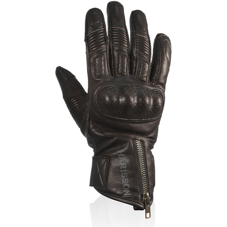 Harisson WARREN Brown Summer Leather Motorcycle Gloves