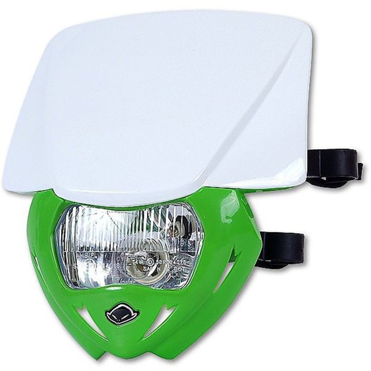 Headlight Moto Cross Enduro Ufo Plast Panther Bicolor Green-White