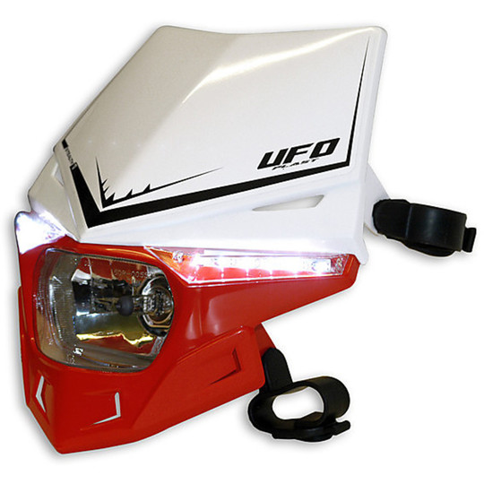 Headlight Moto Cross Enduro Ufo Plast Stealth Bicolor Red White