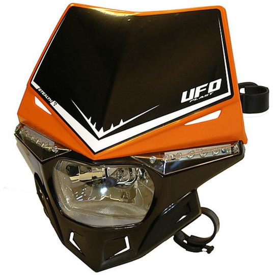 Headlight Moto Cross Enduro Ufo Plast Stealth Tone Black Orange