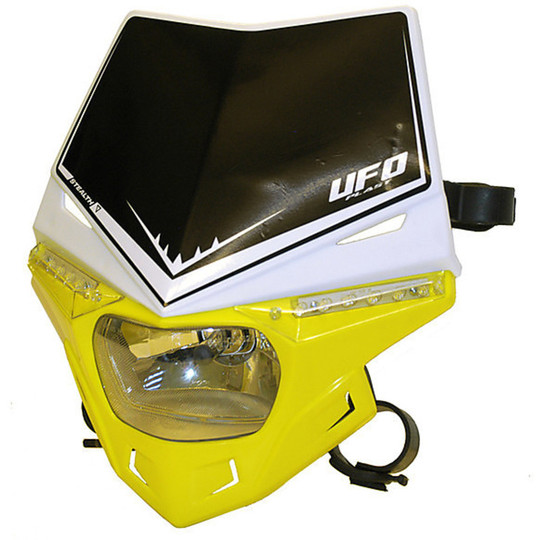 Headlight Moto Cross Enduro Ufo Plast Stealth Tone Yellow White