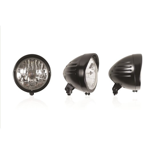 Headlight Motorcycle Homologated Combo Lamp H4 Black
