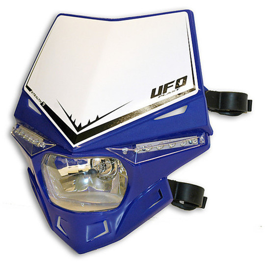 Headlight Ufo Plast Enduro Moto Cross Blue Stealth Monocolore