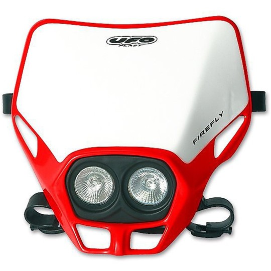Headlight Ufo Plast Enduro Moto Cross Red Fire Fly Twins