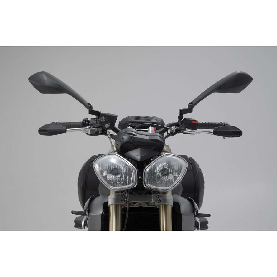 Hebelschützer mit Windabweiser, schwarz, Sw-Motech LVG.11.283.11000/B für Triumph Street Triple 675
