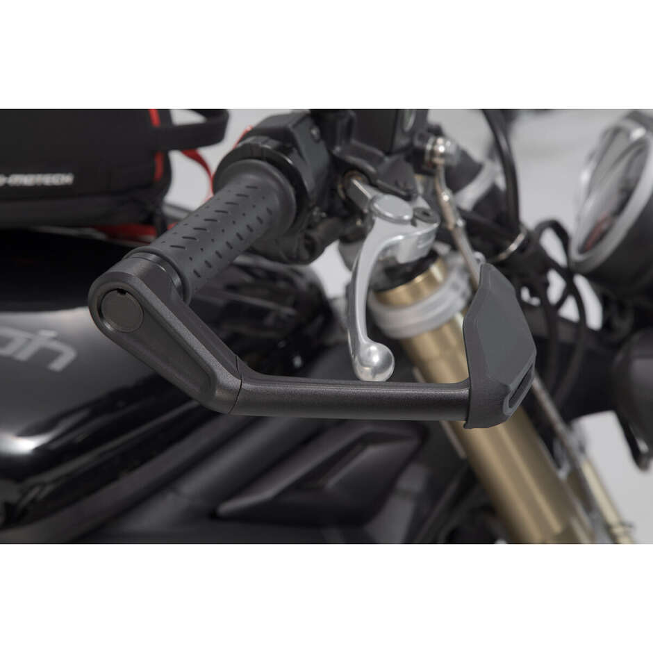 Hebelschützer mit Windabweiser, schwarz, Sw-Motech LVG.11.283.11000/B für Triumph Street Triple 675