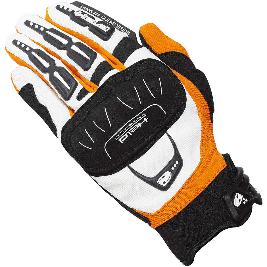 Held Backflip Motorradhandschuhe Weiß Orange